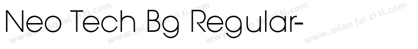Neo Tech Bg Regular字体转换